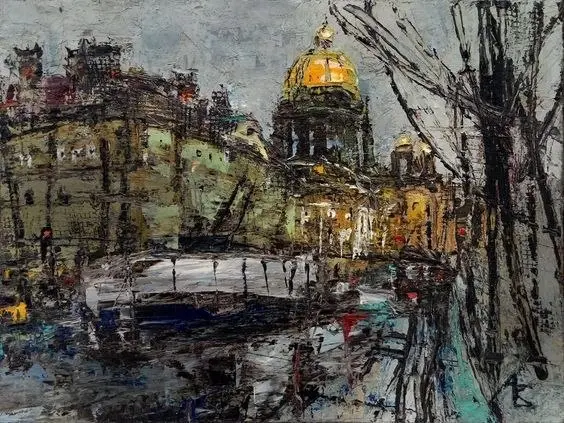 Северная столица в красках: уникальная подборка картин Петербурга от 18 века до наших дней Санкт-Петербург, живопись, картины, акварель, гравюра, история, архитектура, Петербург в картинах художников, подборка