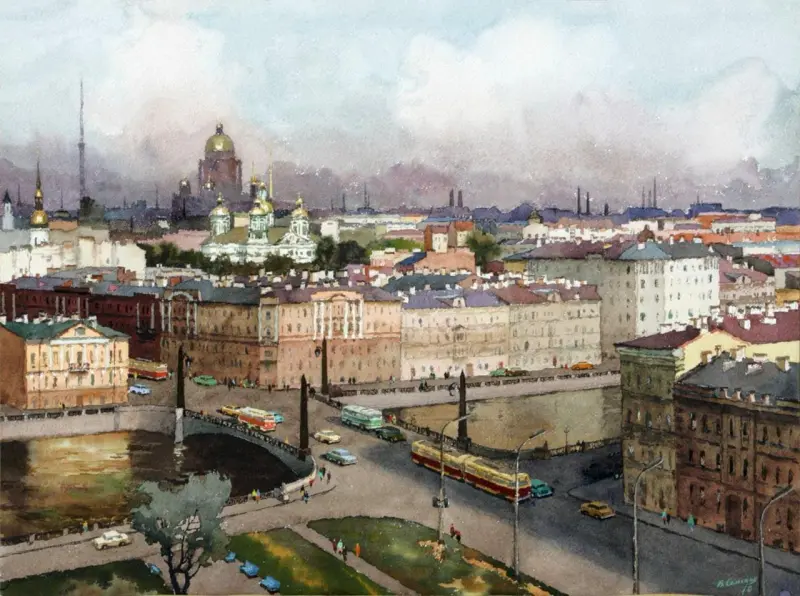 Северная столица в красках: уникальная подборка картин Петербурга от 18 века до наших дней Санкт-Петербург, живопись, картины, акварель, гравюра, история, архитектура, Петербург в картинах художников, подборка