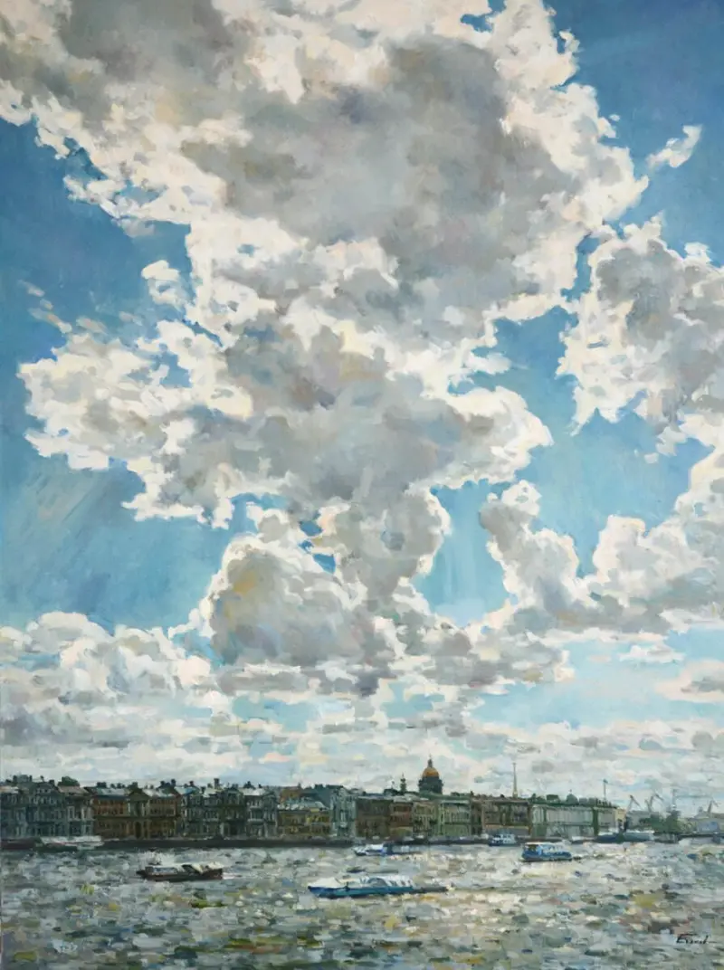 Северная столица в красках: уникальная подборка картин Петербурга от 18 века до наших дней Санкт-Петербург, живопись, картины, акварель, гравюра, история, архитектура, Петербург в картинах художников, подборка