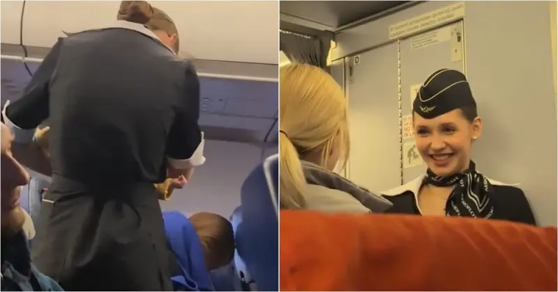 «Настоящий ангел»: видео с укачивающей чужого младенца стюардессой «Аэрофлота» покорило соцсети