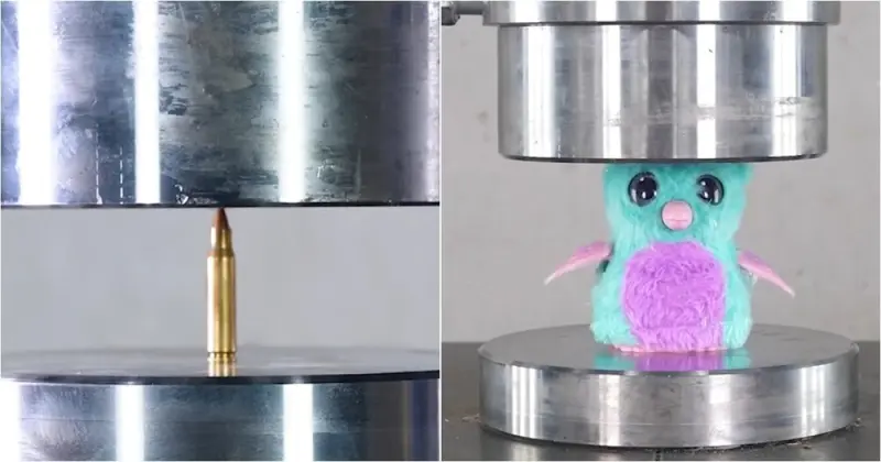 Механическая мощь: гидропресс против горы вещей