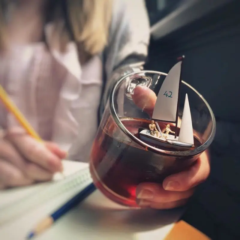 Как победить офисную тоску: 40+ миниатюрных шедевров из канцелярии креатив, миниатюры, офис, фотография, творчество, Деррик Лин, хобби