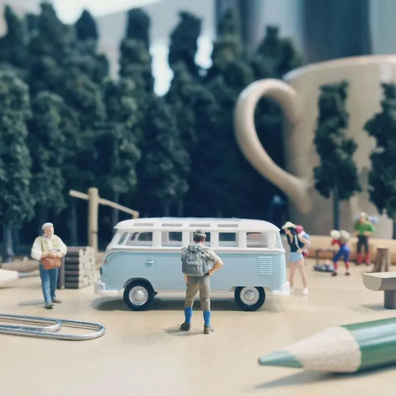 Как победить офисную тоску: 40+ миниатюрных шедевров из канцелярии креатив, миниатюры, офис, фотография, творчество, Деррик Лин, хобби