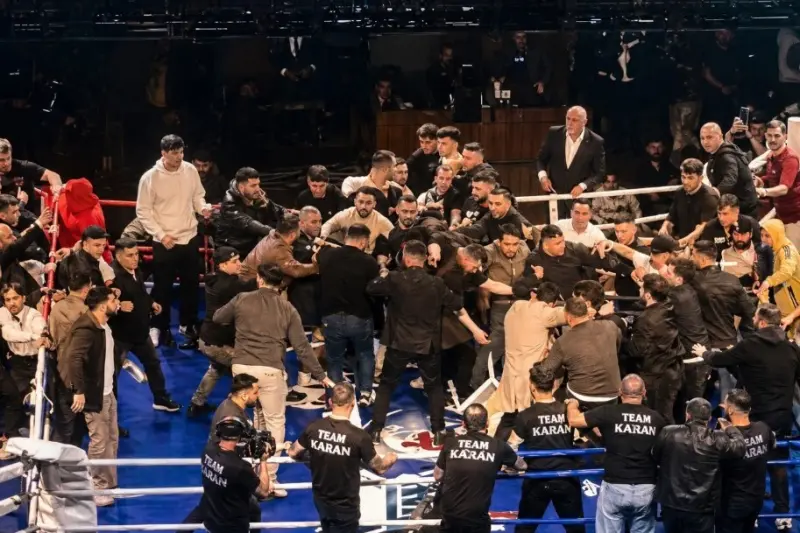 «Стулья полетели в ринг»: бой Горохова и Калкана закончился тотальным побоищем