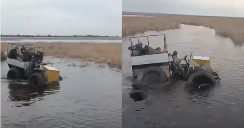 Самоуверенность до добра не доводит: эффектное видео водитель, прицеп, пассажиры, поездка, видео, шоу, неожиданный поворот, дорожное происшествие, момент