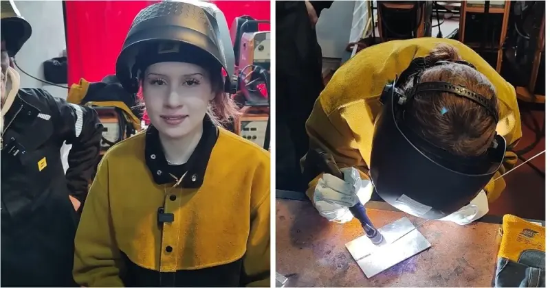 Хрупкая внешность, стальной характер: 19-летняя петербурженка виртуозно владеет TIG-сваркой