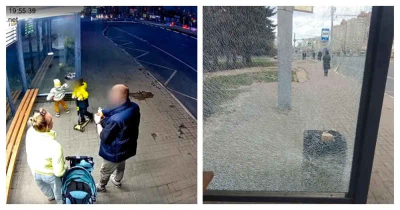 «Оно само!»: в Ярославле трёхлетка разбил стекло на остановке, а мать хочет подать в суд