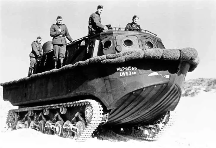 Плавающий танк или сухопутный катер? Необычная судьба Land-Wasser-Schlepper land-wasser-schlepper, lws, амфибия, вермахт, rheinmetall-borsig, морской лев, тягач, вторая мировая война, военная техника, вов