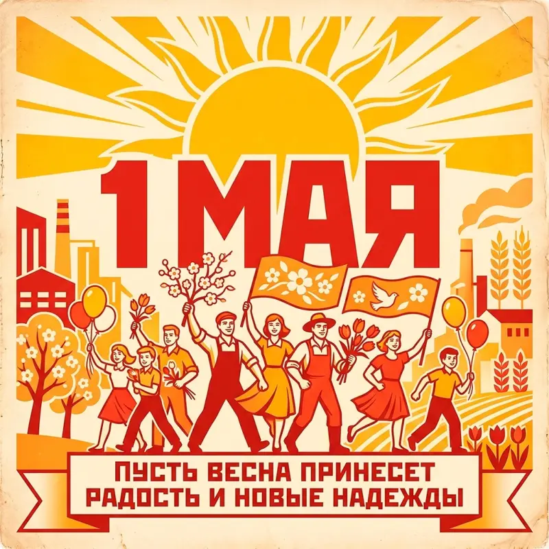 Поздравляю с Первомаем! Вспоминаем советские открытки советские открытки, 1 мая, первомай, ссср, ретро, ностальгия, открытки