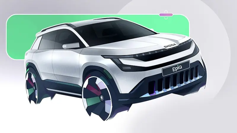 Skoda Epiq: опубликованы первые эскизы салона нового электрического паркетника