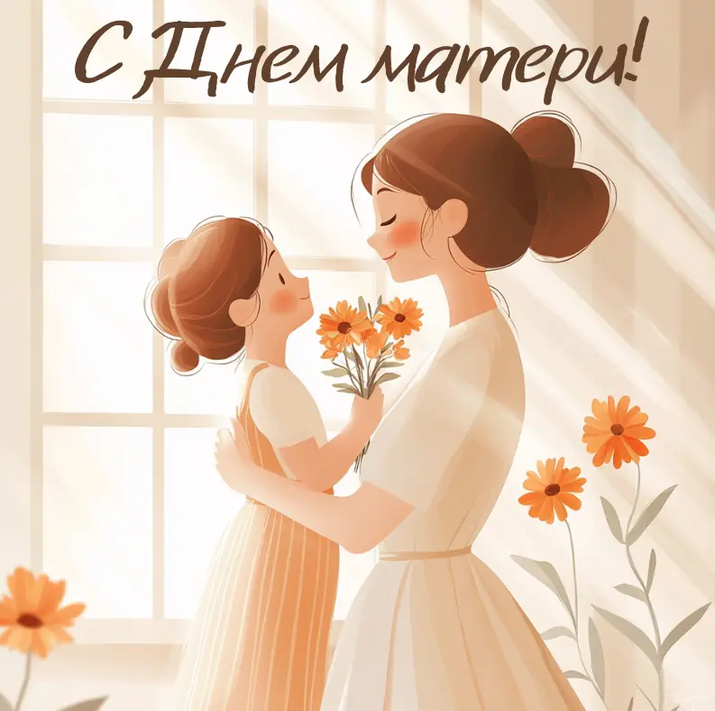 Красивые открытки на День матери: с детьми, цветами и животными День матери, открытки, поздравления, подарки маме, цветы, животные, дети, праздник