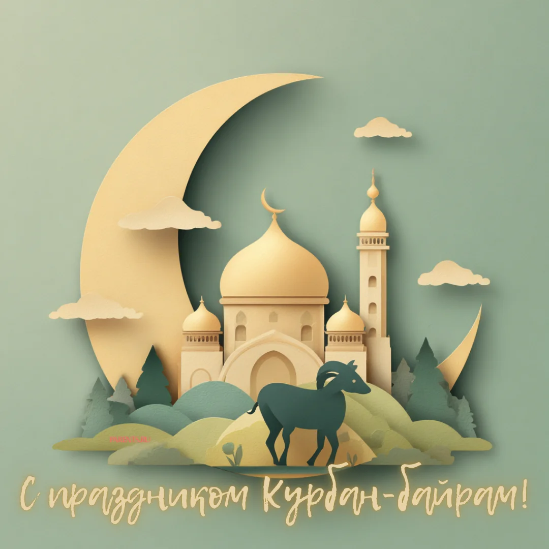 Красивые открытки на Курбан-байрам: 30+ идей для поздравлений Курбан-байрам, открытки, поздравления, 2026, картинки, праздник, ислам
