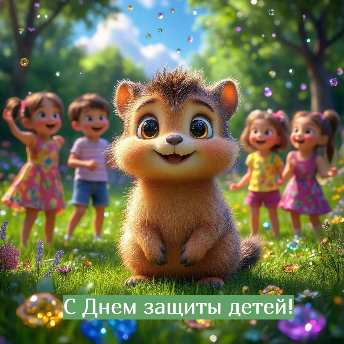 30+ милых открыток к 1 июня: поздравьте близких с Днем защиты детей открытки, день защиты детей, 1 июня, поздравления, картинки, дети