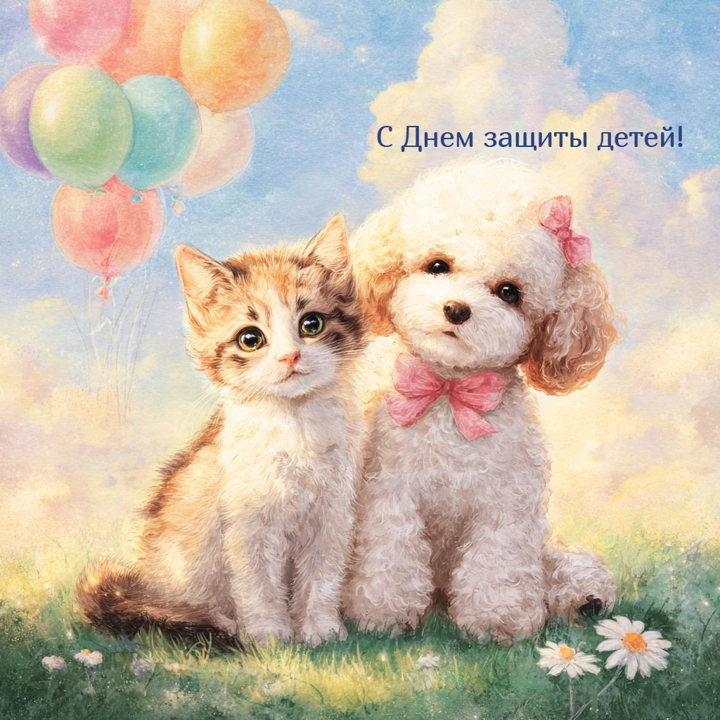 30+ милых открыток к 1 июня: поздравьте близких с Днем защиты детей открытки, день защиты детей, 1 июня, поздравления, картинки, дети