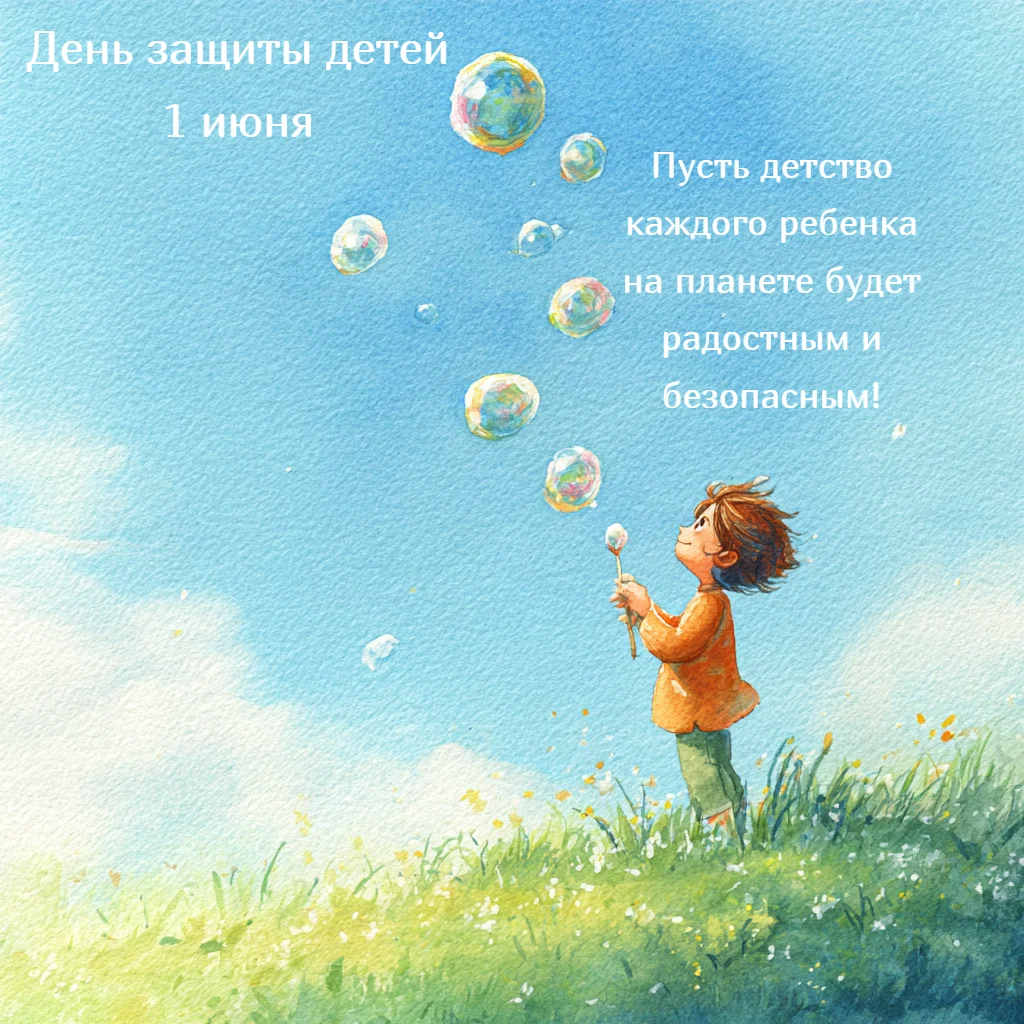 30+ милых открыток к 1 июня: поздравьте близких с Днем защиты детей открытки, день защиты детей, 1 июня, поздравления, картинки, дети