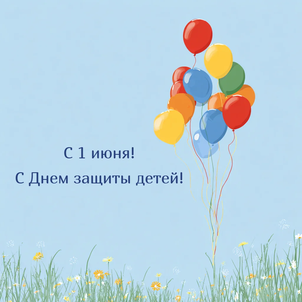 30+ милых открыток к 1 июня: поздравьте близких с Днем защиты детей открытки, день защиты детей, 1 июня, поздравления, картинки, дети