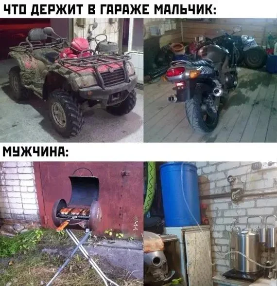 Смешные мемы и картинки про гараж гараж, мемы, приколы, юмор, картинки, мужчины