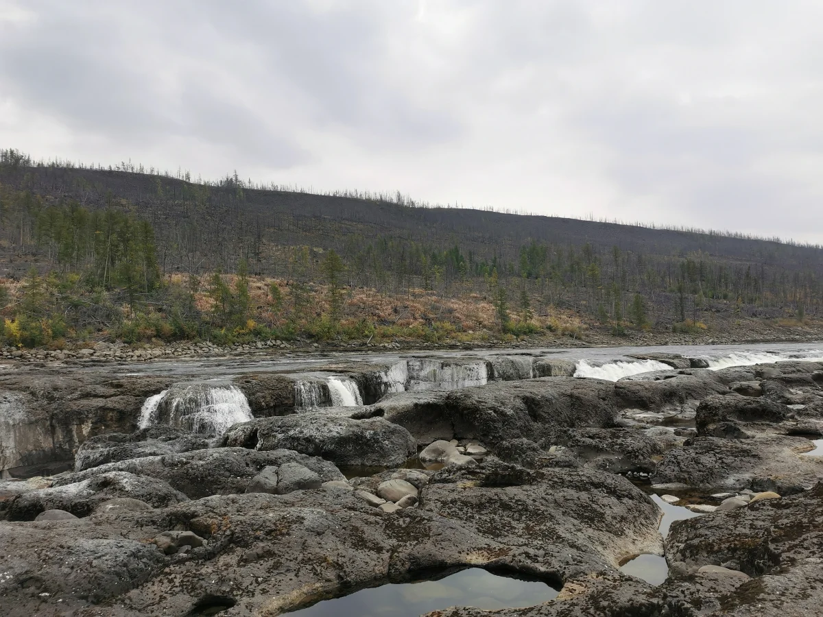 Большой Курейский — самый мощный водопад в России водопад, плато Путорана, Красноярский край, природа, туризм, Норильск