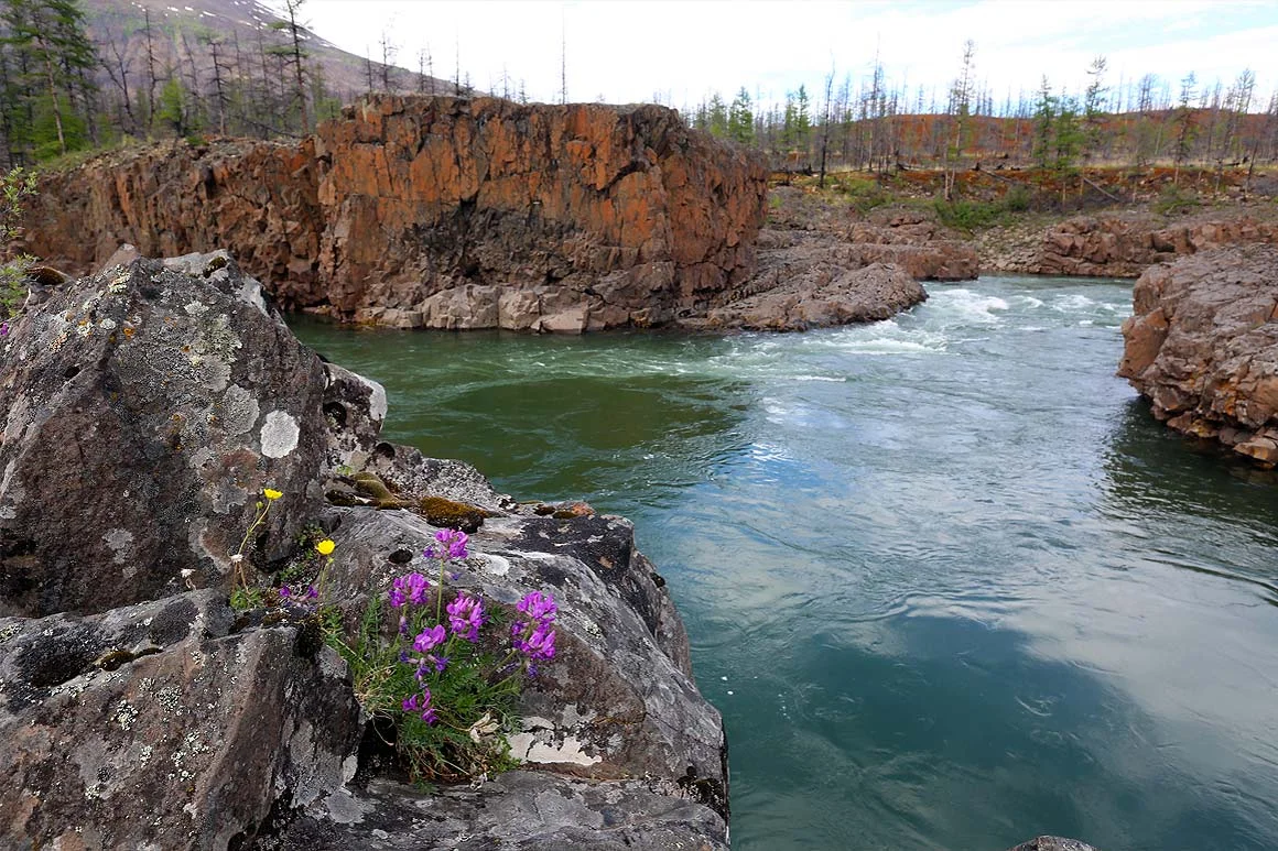 Большой Курейский — самый мощный водопад в России водопад, плато Путорана, Красноярский край, природа, туризм, Норильск