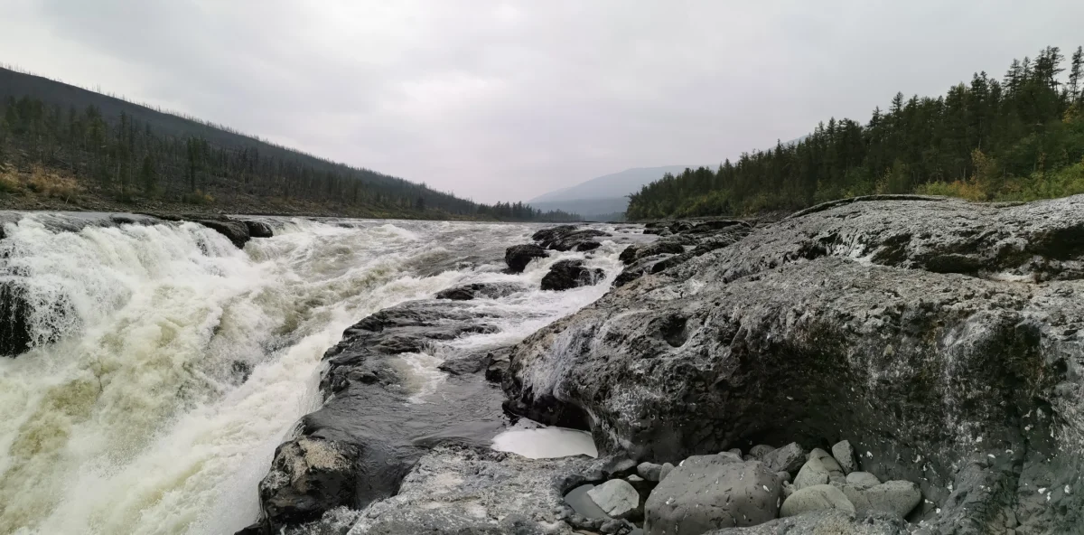 Большой Курейский — самый мощный водопад в России водопад, плато Путорана, Красноярский край, природа, туризм, Норильск