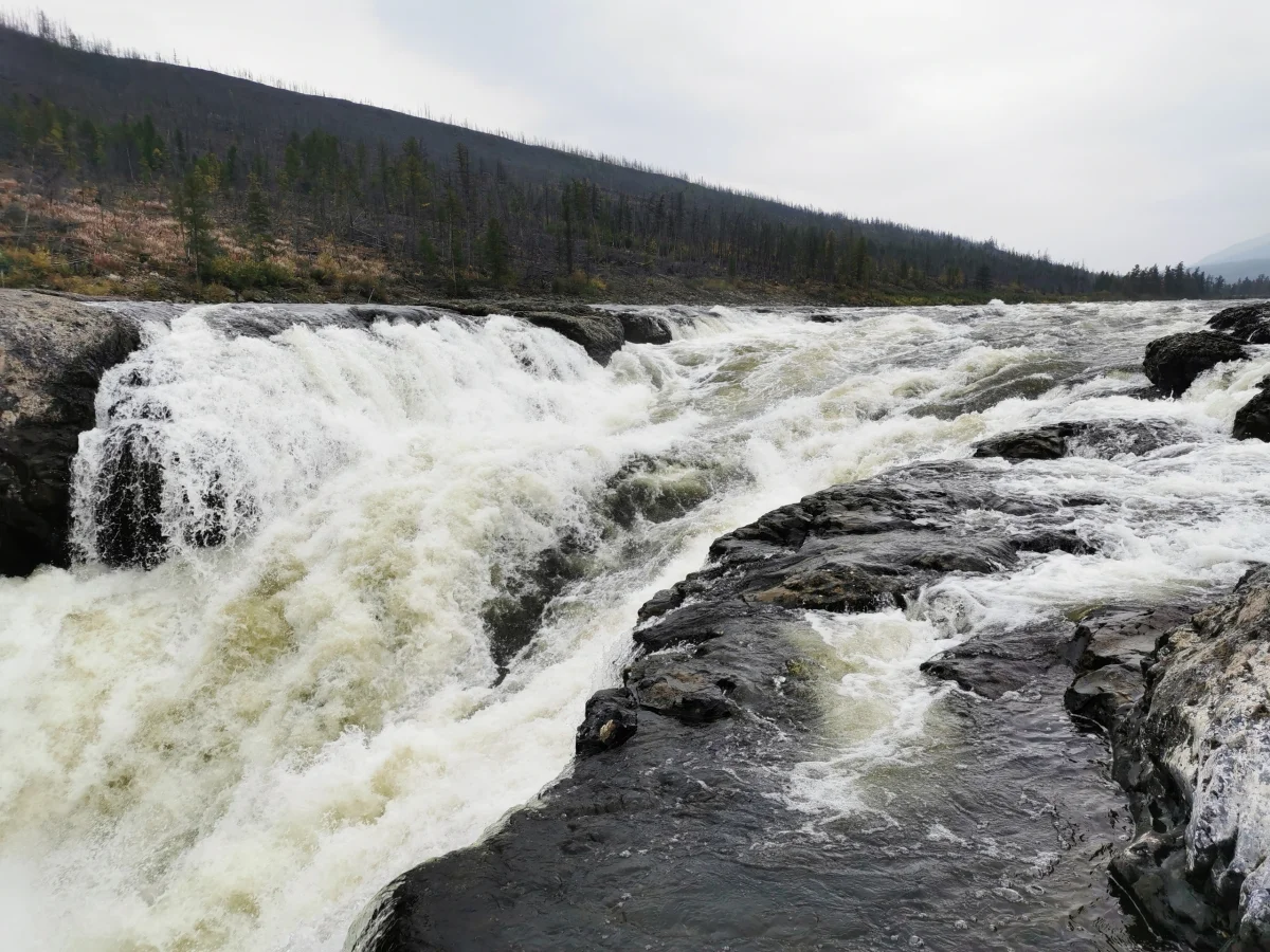 Большой Курейский — самый мощный водопад в России водопад, плато Путорана, Красноярский край, природа, туризм, Норильск