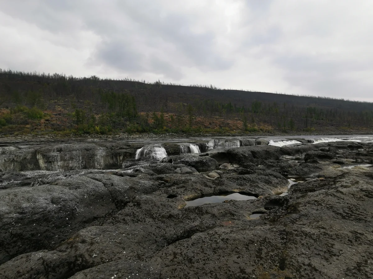 Большой Курейский — самый мощный водопад в России водопад, плато Путорана, Красноярский край, природа, туризм, Норильск
