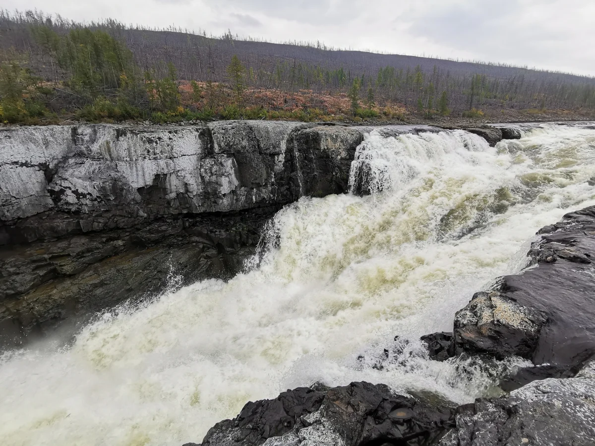 Большой Курейский — самый мощный водопад в России водопад, плато Путорана, Красноярский край, природа, туризм, Норильск
