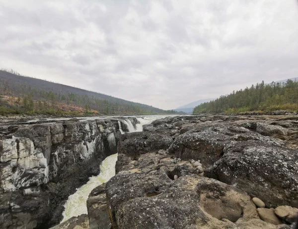 Большой Курейский — самый мощный водопад в России водопад, плато Путорана, Красноярский край, природа, туризм, Норильск