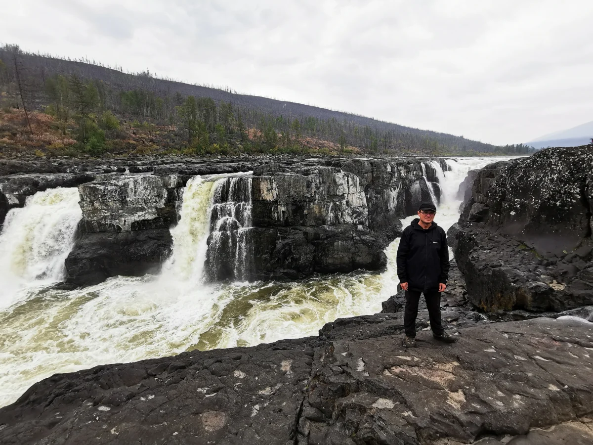 Большой Курейский — самый мощный водопад в России водопад, плато Путорана, Красноярский край, природа, туризм, Норильск