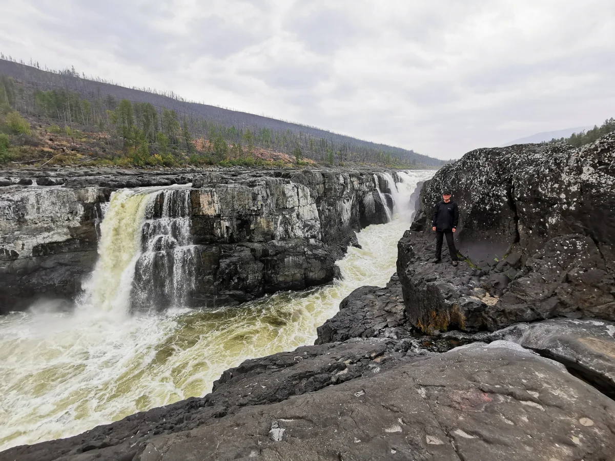 Большой Курейский — самый мощный водопад в России водопад, плато Путорана, Красноярский край, природа, туризм, Норильск