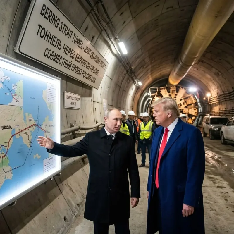 Подписан договор на проектирование тоннеля между Россией и США тоннель, Берингов пролив, Путин, Трамп, Дмитриев, РФПИ, The Boring Company, Илон Маск, соглашение