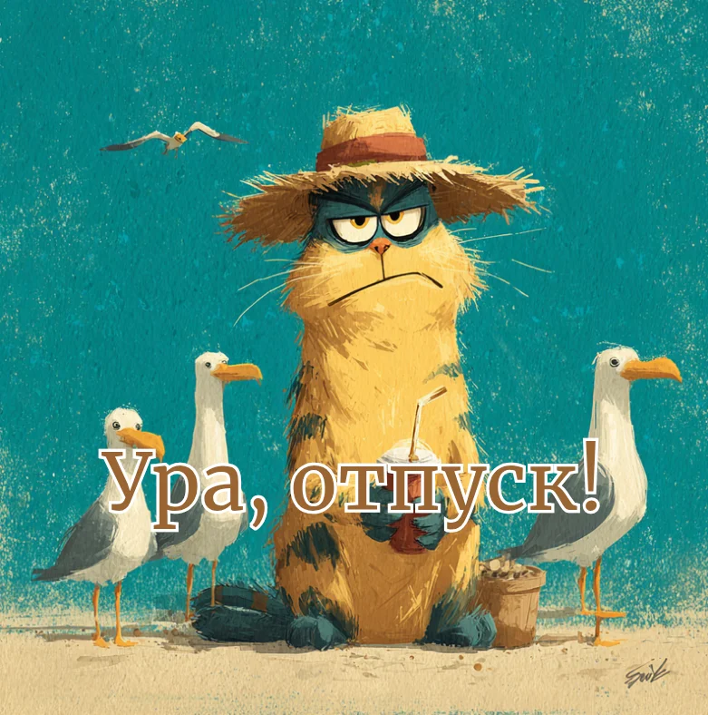 100 открыток «Я в отпуске»: для аватарки и хорошего настроения отпуск, открытки, аватарка, приколы, отдых