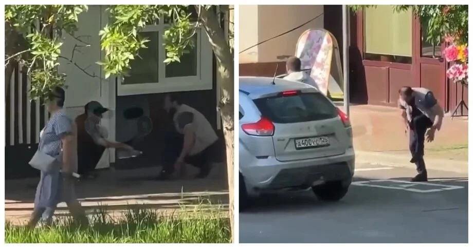 Бой с тенью и синхронное умывание: странное видео из Невинномысска Невинномысск, странное видео, прикол, драка, умывание