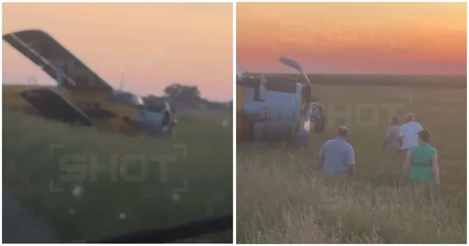 Жесткая посадка АН-2 в Краснодарском крае попала на видео