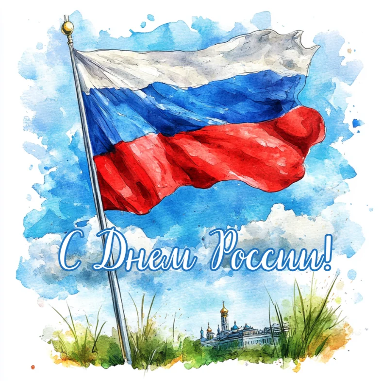 30 открыток ко Дню России: с флагом, матрешками и детьми 30 открыток ко Дню России: с флагом, матрешками и детьми день россии, открытки, поздравления, 12 июня, флаг, матрешки, дети, цветы