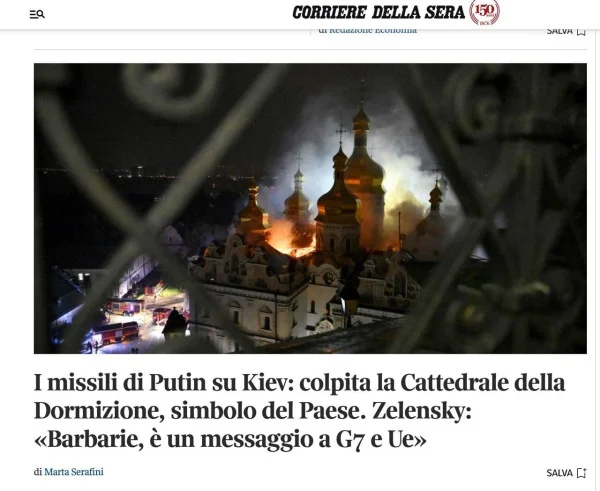 «Сожгли Лавру»: чья ракета попала в Успенский собор и кому это выгодно «Сожгли Лавру»: чья ракета попала в Успенский собор и кому это выгодно СВО, Украина, Киево-Печерская лавра, ПВО, Patriot, провокация, новости, политика
