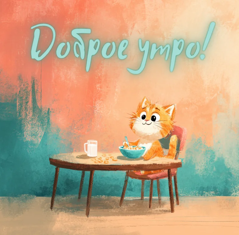 Кот спас жизнь: 100 открыток для утра и праздника открытки, котики, доброе утро, день рождения, хороший день, подборка