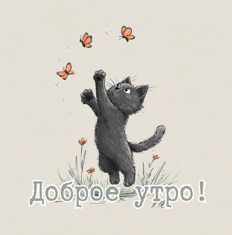 Кот спас жизнь: 100 открыток для утра и праздника открытки, котики, доброе утро, день рождения, хороший день, подборка