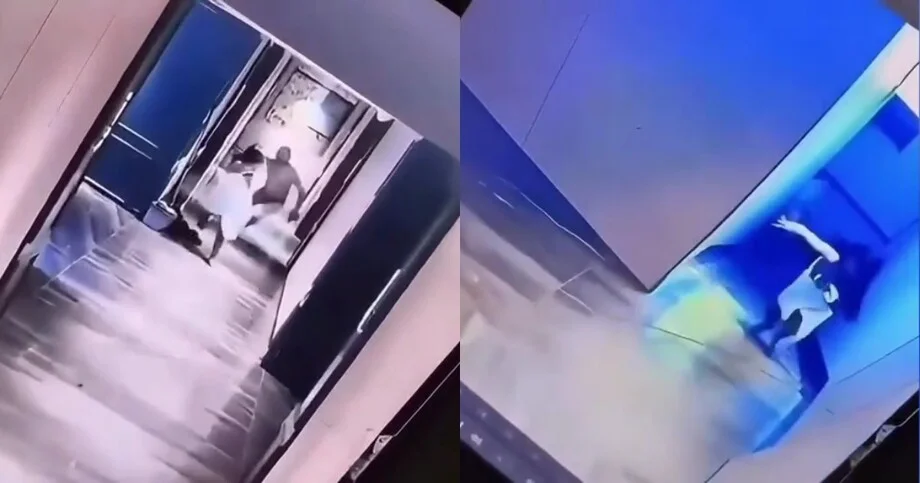 Голый мужчина устроил забег по отелю за девушкой Голый мужчина устроил забег по отелю за девушкой голый, отель, ссора, погоня, курьез, видео