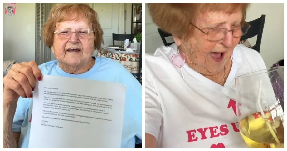 Бабушка-бунтарка: 96-летняя блогерша отказалась прекращать вечеринки и разорвала предупреждение Бабушка-бунтарка: 96-летняя блогерша отказалась прекращать вечеринки и разорвала предупреждение блогерша, дом престарелых, вечеринка, алкоголь, скандал, TikTok