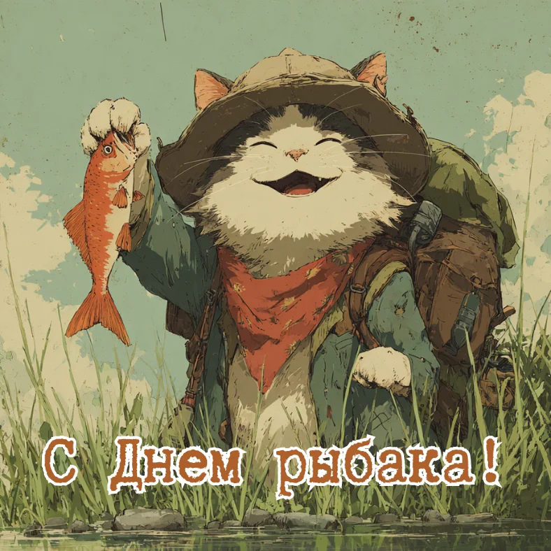 40 открыток на День рыбака: от смешных до душевных день рыбака, открытки, поздравления, рыбалка, праздник, 2026