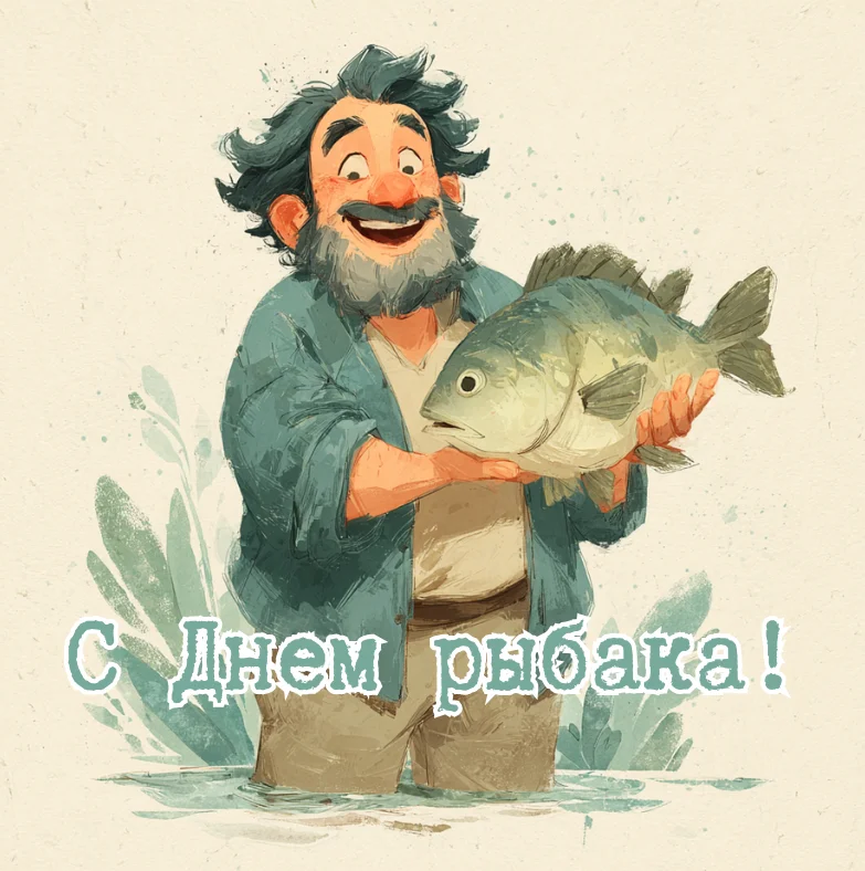 40 открыток на День рыбака: от смешных до душевных день рыбака, открытки, поздравления, рыбалка, праздник, 2026