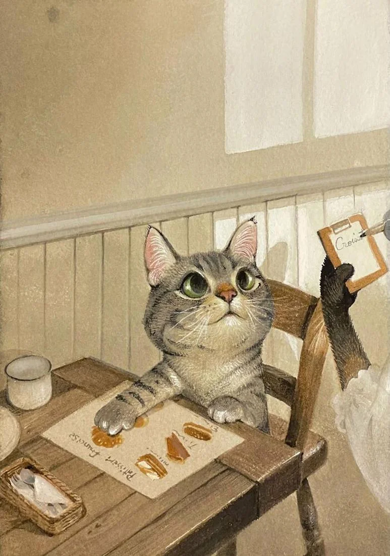 Уморительные коты: подборка иллюстраций, от которых становится тепло на душе Уморительные коты: подборка иллюстраций, от которых становится тепло на душе коты, иллюстрации, художник, Рики Вэй, подборка, смешное, животные, арт