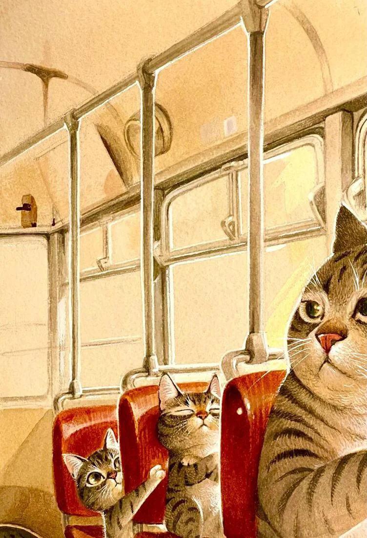 Уморительные коты: подборка иллюстраций, от которых становится тепло на душе Уморительные коты: подборка иллюстраций, от которых становится тепло на душе коты, иллюстрации, художник, Рики Вэй, подборка, смешное, животные, арт