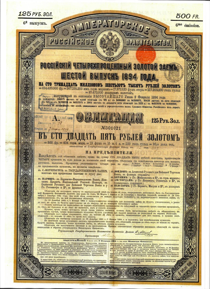 История одного банкротства: как исчезли вложения европейцев в Российскую империю история, финансы, Россия, СССР, Франция, экономика