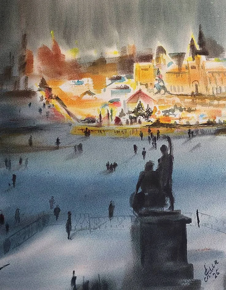 Москва, какой вы её не видели: живописная история столицы Москва, живопись, история, искусство, картины, акварель