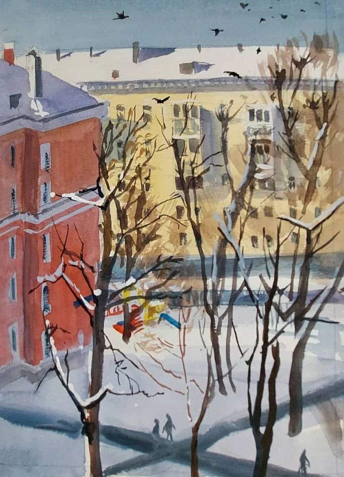 Москва, какой вы её не видели: живописная история столицы Москва, живопись, история, искусство, картины, акварель