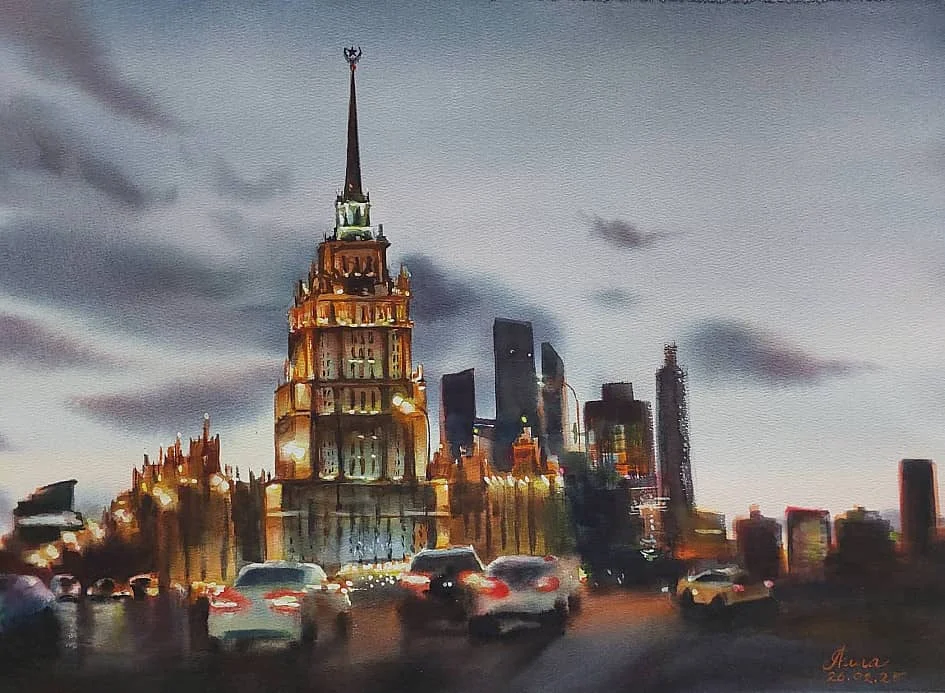 Москва, какой вы её не видели: живописная история столицы Москва, живопись, история, искусство, картины, акварель