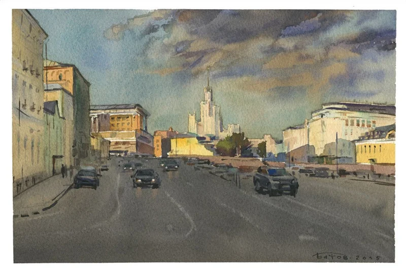 Москва, какой вы её не видели: живописная история столицы Москва, живопись, история, искусство, картины, акварель