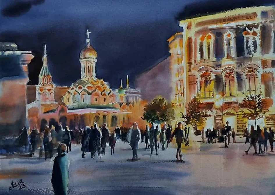 Москва, какой вы её не видели: живописная история столицы Москва, живопись, история, искусство, картины, акварель